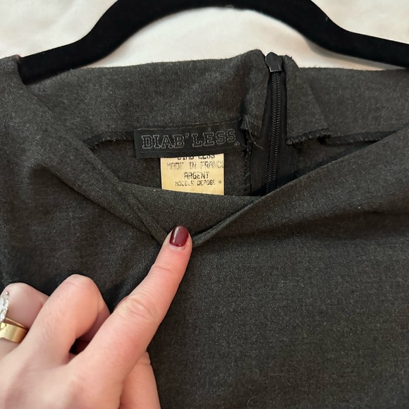 French Diab’less Grey Work Dress - Picture 4 of 4